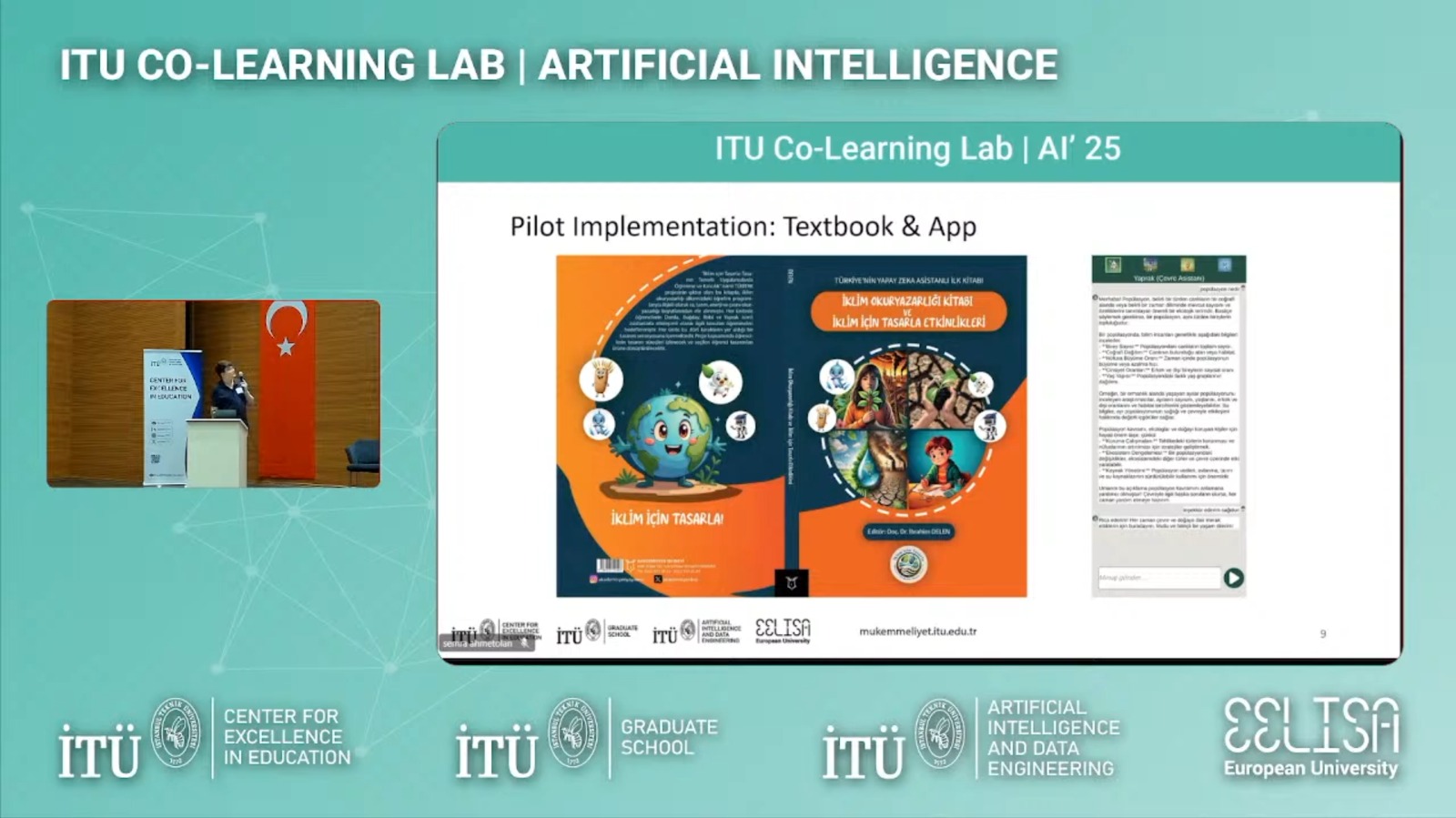 Res. Asst. Bora Şenceylan presenting at ITU Co-Learning Lab